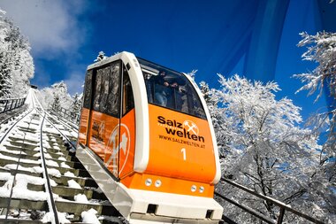 Seilbahn Salzwelten Hallstatt Hochgebirge Winter  | © Torsten Kraft 