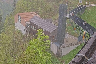 Salzwelten Hallstatt alte Bergstation von Webcame | © Salzwelten