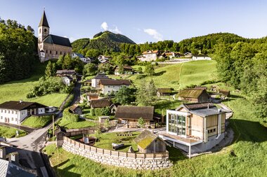 Kelten.Erlebnis.Berg Drohnenaufnahme | © Gellner Salzwelten Salzburg Kelten.Erlebnis.Berg Drohnenaufnahme | © Gellner