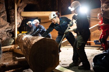 Salzwelten Altaussee Walter Munk Tanne unter Tage mit Bergmänner | © ©Thomas Sattler 