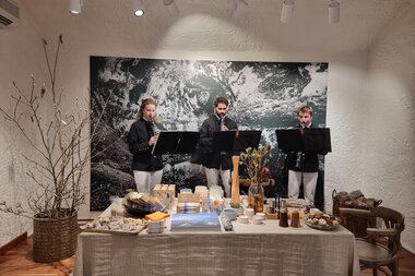 Salzwelten Salzburg Pop-up-Sote Innenraum Klarinetten Trio BKMK Bad Dürrnberg | © Salzwelten